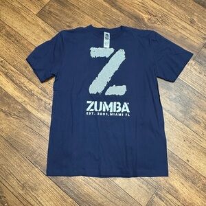 Zumba Fitness Dark Blue Tee with Bold Logo